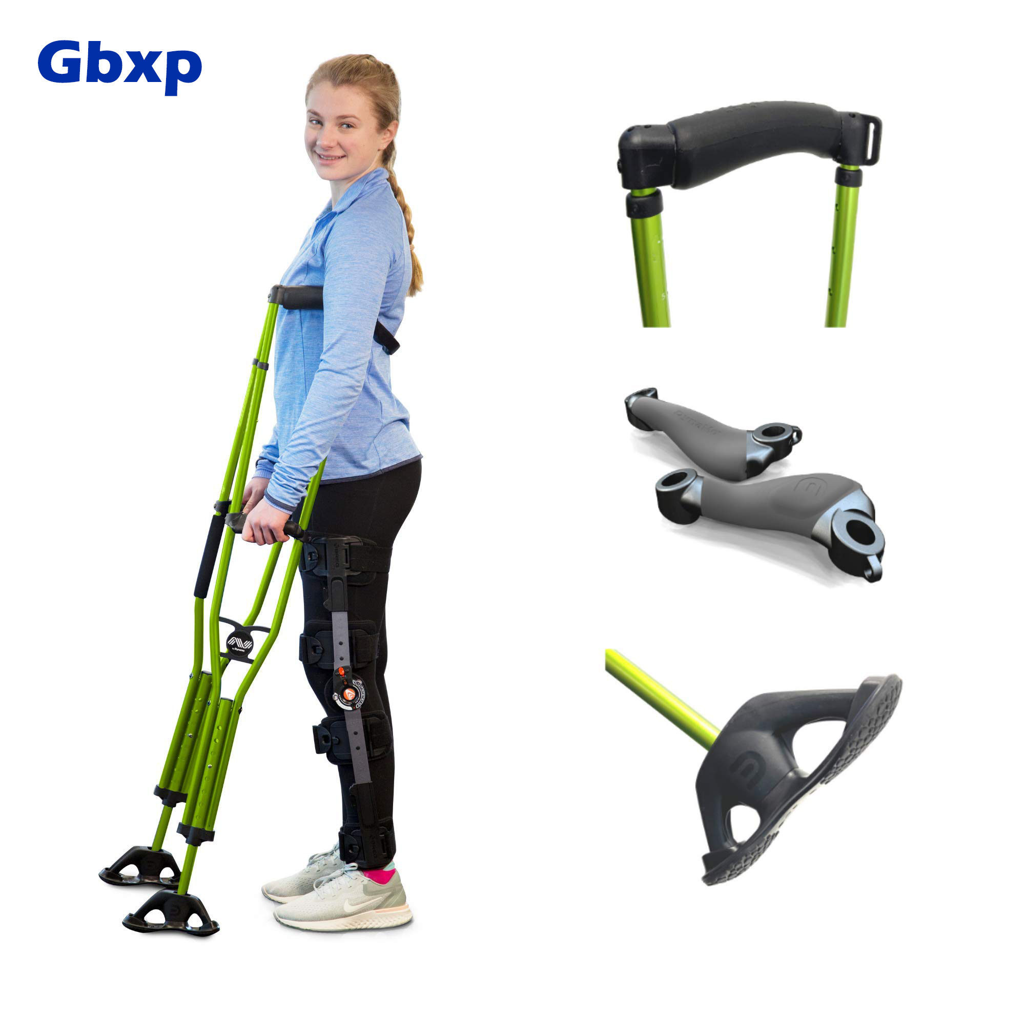 Gbxp Sport Swings Lightweight Crutches Are The Best For Recovery. Big Shock-Resistant Grippy Feet Give You Confidence & Comfort. Anti-slip Back Strap Reduces Slip-outs/Falling (4’6″-5’2″)